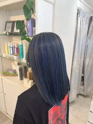 セミロング カラー カラー特化美容師 なかもと たつひろのヘアスタイル