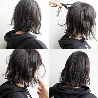 ミディアム カラー ヘアアレンジ ネイル iplus✴ まつげ、眉毛、耳つぼのマツエク・マツパデザイン