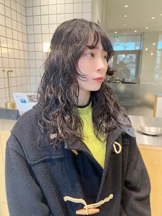 セミロング パーマ 原宿パーマ kazuのヘアスタイル