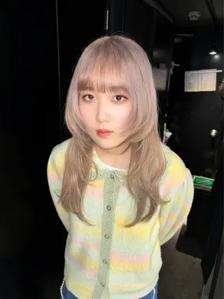 ロング カラー bAteAu所属・💎透明感カラー💎 bAteAu あまねのヘアスタイル