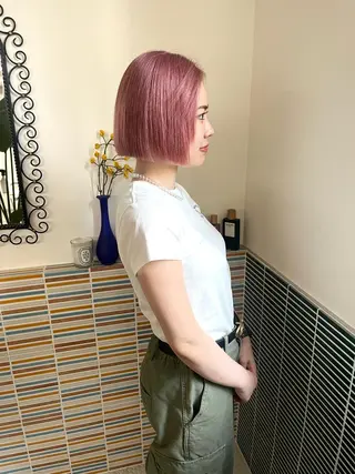 ミディアム カラー 🩷ハイトーン透明感 レイヤー🩷ユリカのヘアスタイル