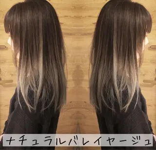 セミロング カラー テトネ タカシのヘアスタイル