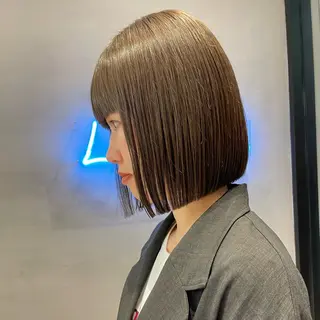 ショート Misaki /ボブ/縮毛矯正のヘアスタイル