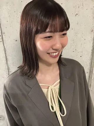 セミロング keita💫暖色系 💫ハイトーン💫のヘアスタイル