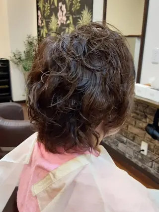 パーマ ミディアム ルシア美容室|岸和田 《メンズ歓迎！》山﨑のヘアスタイル