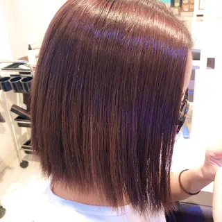 ミディアム 髪質改善&ストレート ‪✂︎‬鈴木青樹のヘアスタイル