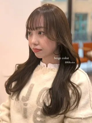 ロング カラー mareka/顔周り /透明感カラー🤍のヘアスタイル