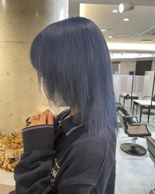 セミロング ♡似合わせハイトーン ♡maiのヘアスタイル