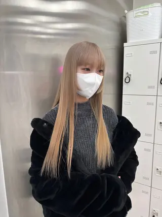 ロング カラー 表参道ハッシュカット レイヤー/リノンのヘアスタイル