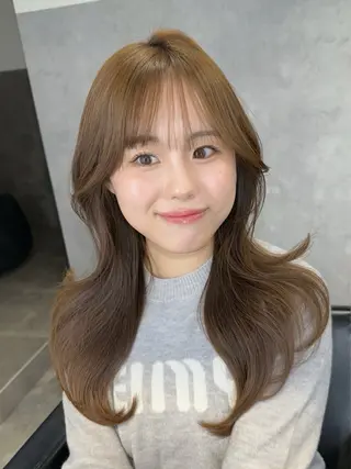 ロング GiseL梅田所属・透明感カラー🇰🇷 レイヤー✨桑原　研太のヘアスタイル
