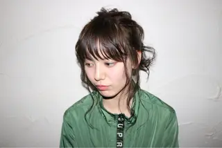 セミロング カラー ヘアアレンジ GiseL天神カラー 髪質改善/ブリーチのヘアスタイル