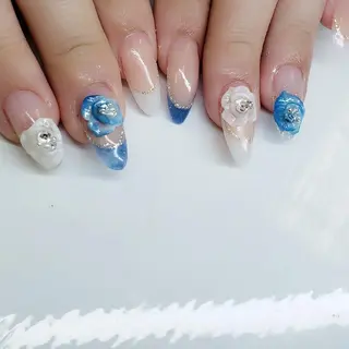 セミロング ネイル クロキ 。のネイルデザイン