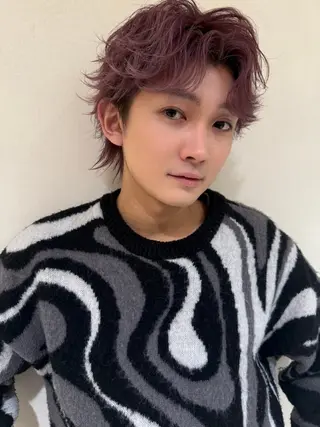 メンズ カラー メンズ ヘアメイク  ハイトーン キャロのヘアスタイル