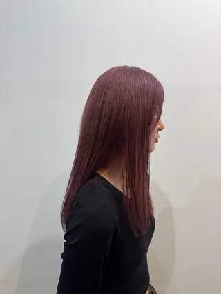 セミロング カラー マユ/暖色カラー🍷 /レイヤーカット✂︎のヘアスタイル