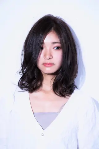 ミディアム カラー パーマ 年間1500人担当 代表　南一路のヘアスタイル