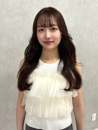 ロング カラー 盛れる顔まわり✨🎀 モテカラー別所好葉のヘアスタイル