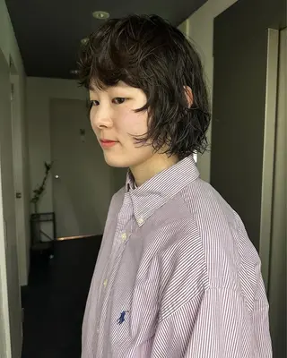 ショート パーマ ボブ/レイヤー/ケア パーマ/リュウタのヘアスタイル