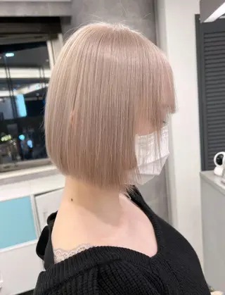 ミディアム ♡似合わせハイトーン ♡maiのヘアスタイル