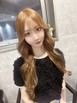 ロング カラー ダブルカラー 新宿のヘアスタイル