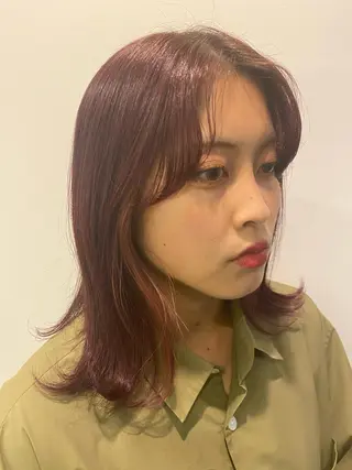 セミロング haru🌘レイヤー ･ウルフ/川崎のヘアスタイル