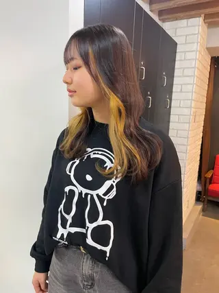 セミロング 横山 奈央のヘアスタイル