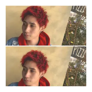 ショート カラー ヘアアレンジ メンズ ange☞ soutaのヘアスタイル