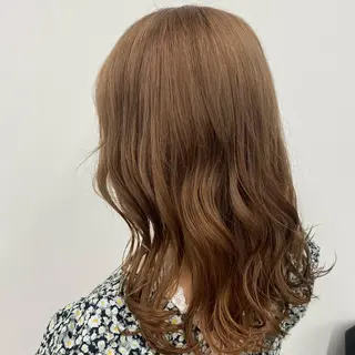 セミロング カラー ブリーチなし暖色 💗AKARI💗のヘアスタイル