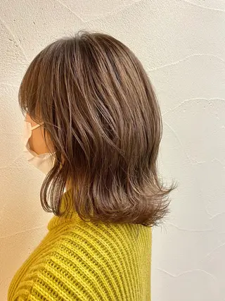 ミディアム カラー ハイトーン×似合わせ 🌱中川慎之介のヘアスタイル