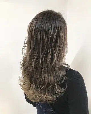 セミロング カラー ヘアアレンジ GiseL天神カラー 髪質改善/ブリーチのヘアスタイル