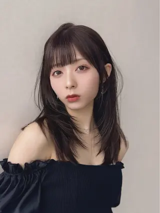 ミディアム カラー COA GINZA 空也/前髪/顔まわりのヘアスタイル