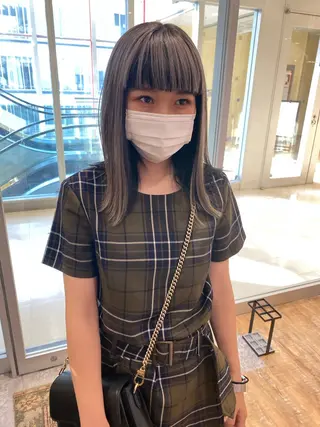 ミディアム 透明感イルミナカラー /寒色/MOMOKAのヘアスタイル