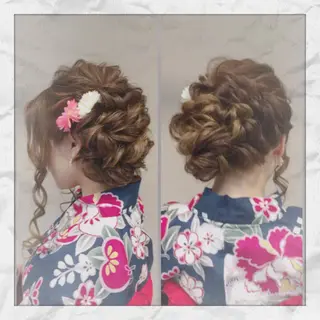 ロング ヘアアレンジ ヘアセット/着付け 𓇼 松本 夏美𓇼のヘアスタイル