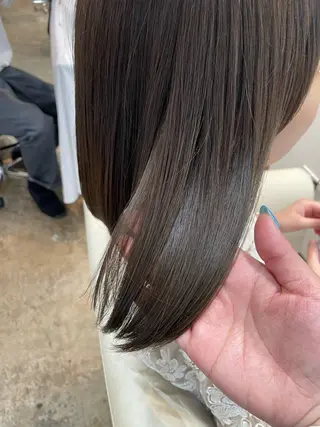 ミディアム カラー 【完全個室】髪質改善 暖色カラー/山崎唯奈のヘアスタイル