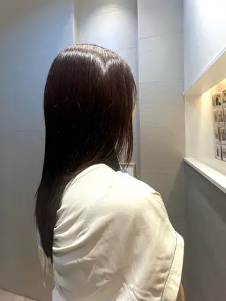 ロング 🎈ブリーチなし暖色 カラー/レッド/ゆいのヘアスタイル