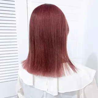 ミディアム カラー レイヤー×グレージュ /ピンク🩷mioのヘアスタイル