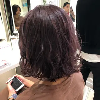 ミディアム カラー 🌈ぷる艶カラー🌈 髪質改善👑柳沼尚貴のヘアスタイル