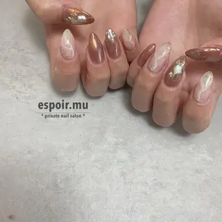 ロング ネイル espoir. muのネイルデザイン