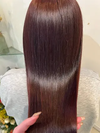 ロング カラー ブリーチしない暖色 カラー🥀杉 優菜のヘアスタイル