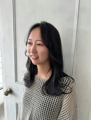 セミロング カラー 村山 健太のヘアスタイル