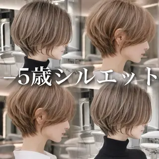 ショート カラー 💎白髪ぼかし💎 ウメダナオヤのヘアスタイル