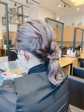 ミディアム ヘアアレンジ WE RULE 札幌店 【ウィールール 札幌店】所属・✨️大人ショート 髙橋朋花のヘアスタイル