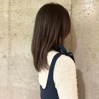 セミロング カラー 二宮 早智子のヘアスタイル