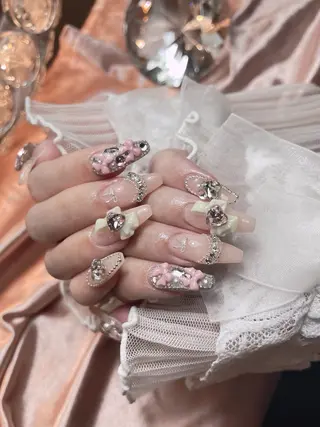 ネイル 23時まで❤︎韓国、 ワンホンネイルのネイルデザイン