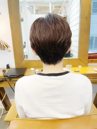 ショート newline銀座所属・👑銀座ショート/ 絶壁補正/金子涼👑のヘアスタイル