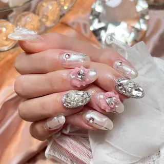 ネイル 23時まで❤︎韓国、 ワンホンネイルのネイルデザイン