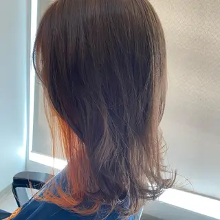 セミロング カラー dude hair design.のヘアスタイル