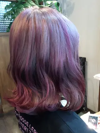 ミディアム セミロング カラー 原宿サロン代表 デザインカラー伊藤卓のヘアスタイル