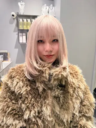 ロング カラー ハイトーンレイヤー 顔まわりSOTAのヘアスタイル