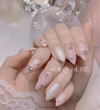 ネイル 23時まで❤︎韓国、 ワンホンネイルのネイルデザイン