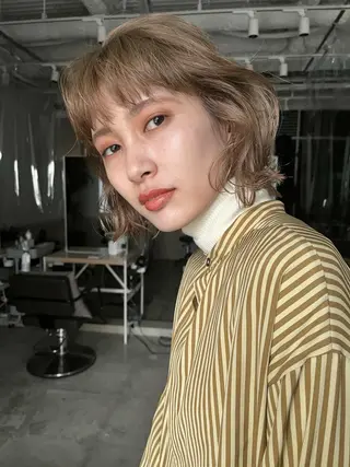 ミディアム カラー FILMS所属・宮城 星のヘアスタイル